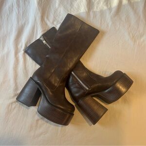 Delia’s x Dolls Kill - VINTAGE SOUL KNEE HIGH BOOTS - CHOCOLATE